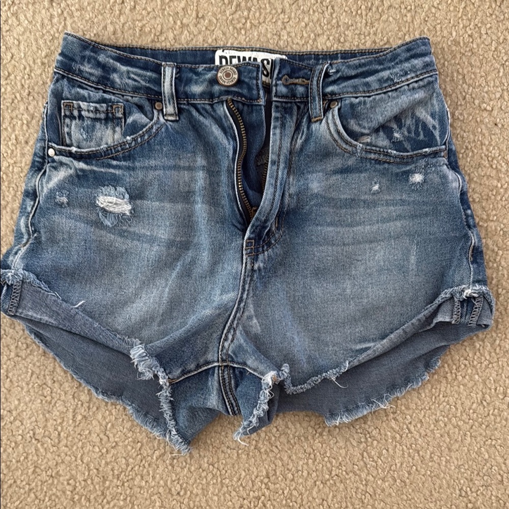 Rewash Blue Jean Shorts Distressed Vintage Style